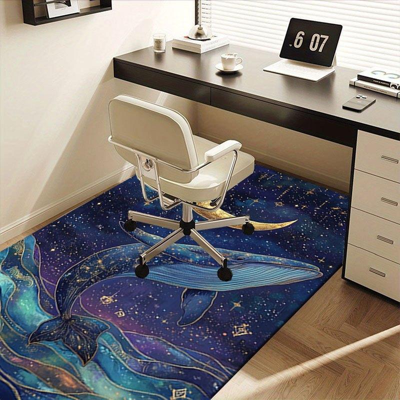 "Whale Moon Constellation Art Print - Celestial Ocean Decor"Office Mat Home Decor Office Desk Chair Rugs Chair Carpet for office Chair Mat G