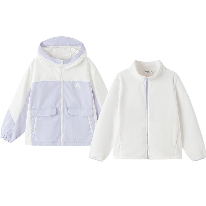 Balabala Girls  2026 Spring Color-Block Jacket Set 120