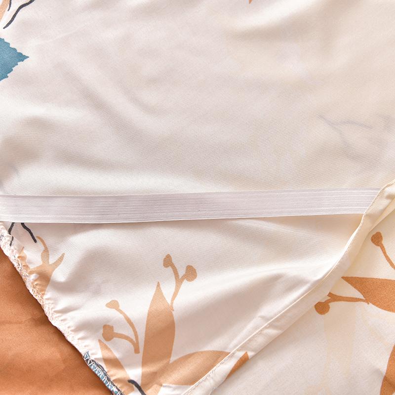 Floral Style Bed Skirt Skin-friendly Bed Covers Non-slip Mattress Protectors Roupa De Cama Printed Bedspread (No Pillowcase)