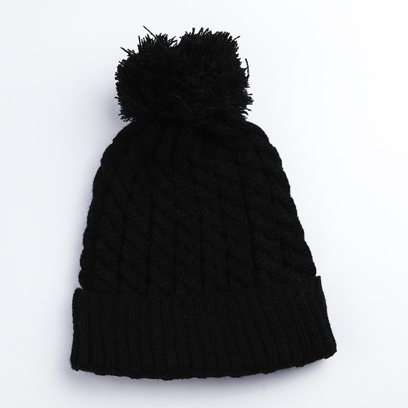 Cute Winter Custom Kids Beanie Hat High Quality Fashion Promotional Custom Embroidery Knitted Hat Solid Color Beanie Hat Style 4