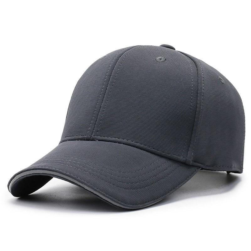 Men's Korean Fashion Solid Color Baseball Cap - Hard Top, Sun Hat, Outdoor Fishing, Duckbill Design