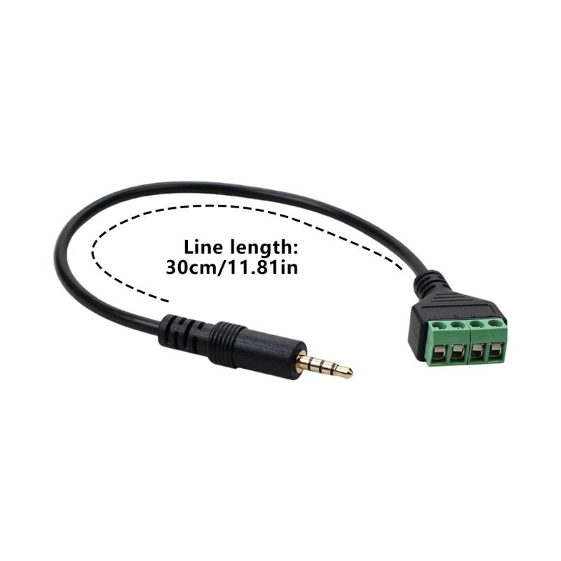 4 Pole Stereo TRRS Stecker auf 4 Klemmenblock Adapterkabel Plug and Play 12 Zoll Kein Löten erforderlich