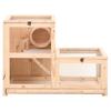 Vidaxl Hamster Cage, 81X40X60 Cm, Solid Fir Wood