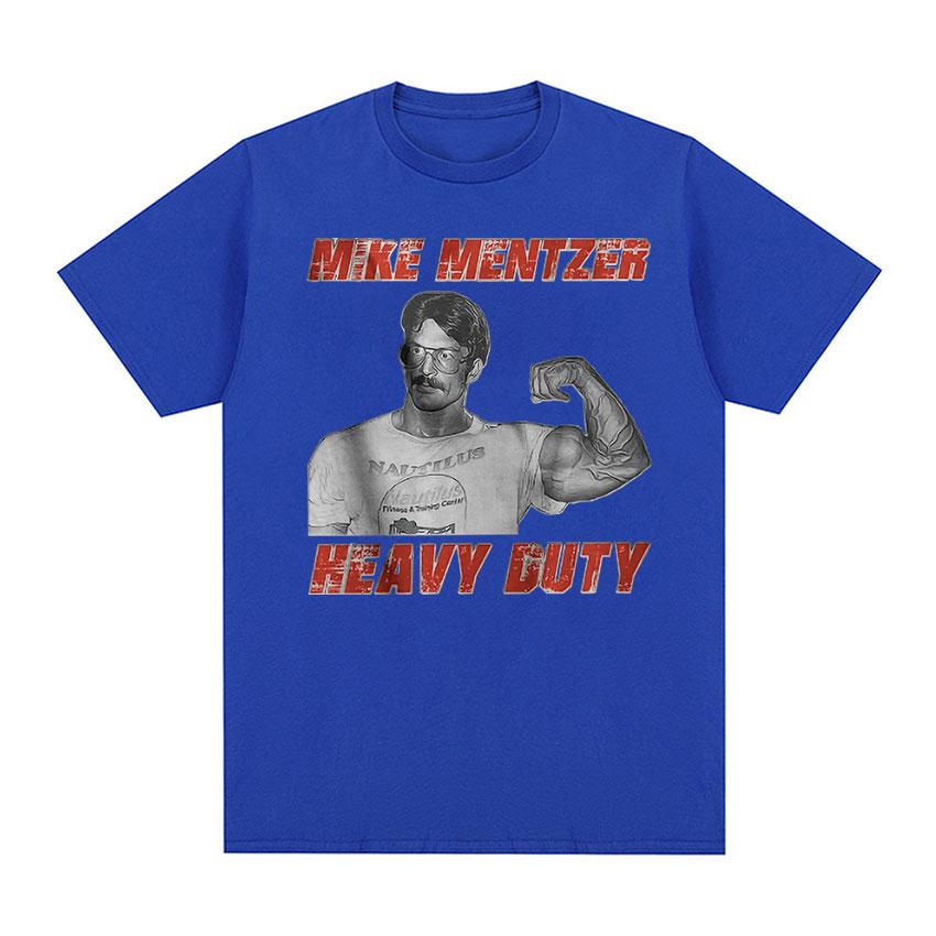 2025 Summer Vintage Mike Mentzer Graphic Man Bodybuilder Print Short Sleeve Men's 100% Pure Cotton Printed T-shirt Streetwear