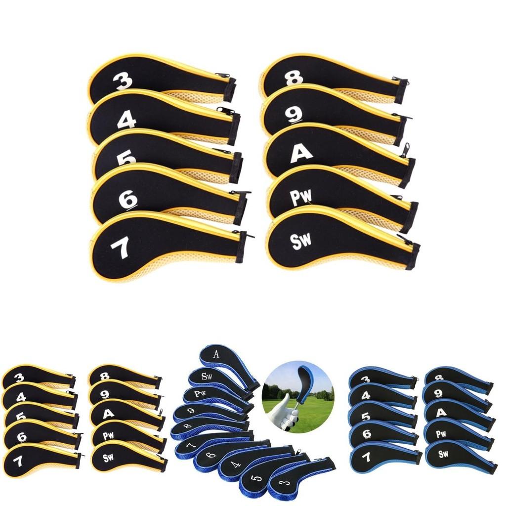 Multicolor Golf Club Iron Headcovers With Zipper And Padded Neoprene Material Pcs)