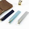 Pu Leather Pencil Holder School Pen Storage Bag Pen Case Solid Color Wear-Resistant Pen Protective Sleeve Small Sign Pen Cover