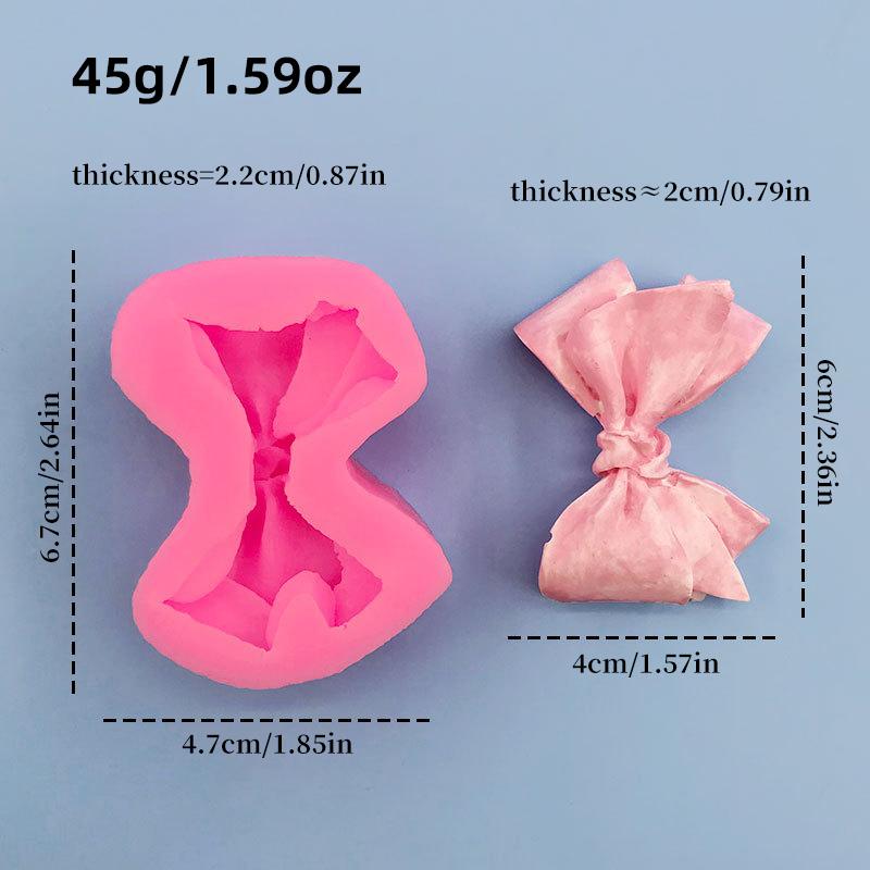 

1 piece, 3D single bow silicone mold, chocolate flipping sugar cake mold, decorative baking tool