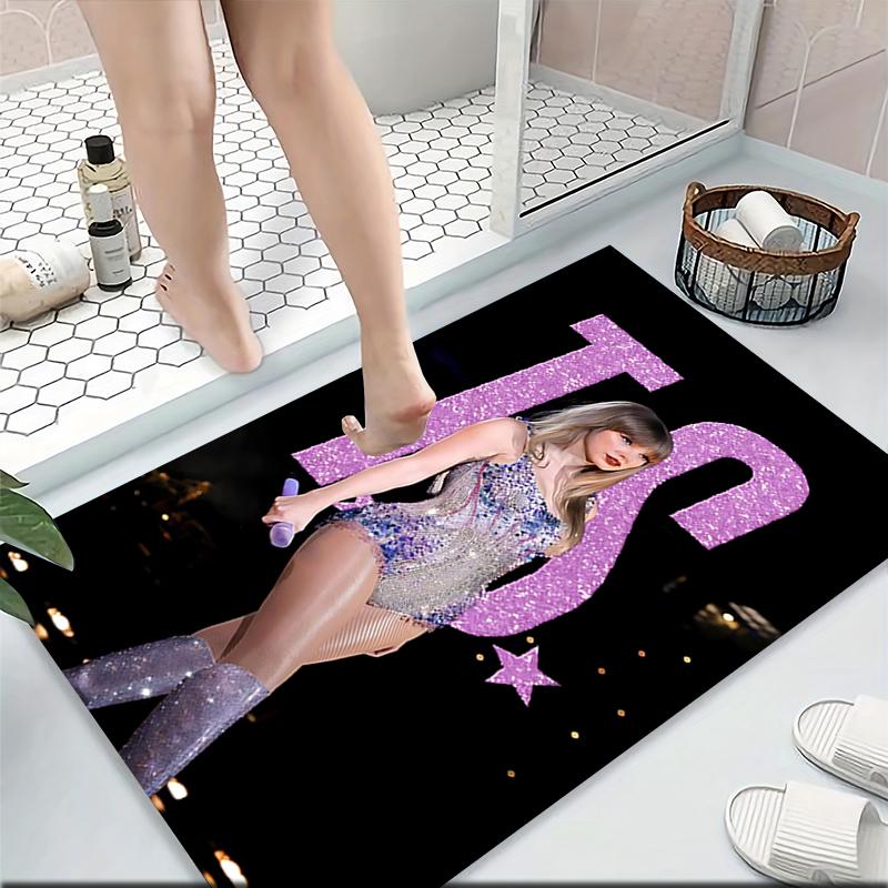 Taylor Swift'S Glittery Performance Carpet Rug Soft Washable Antislip Home Living Room Sofa Mats Personalized Christmas Rug