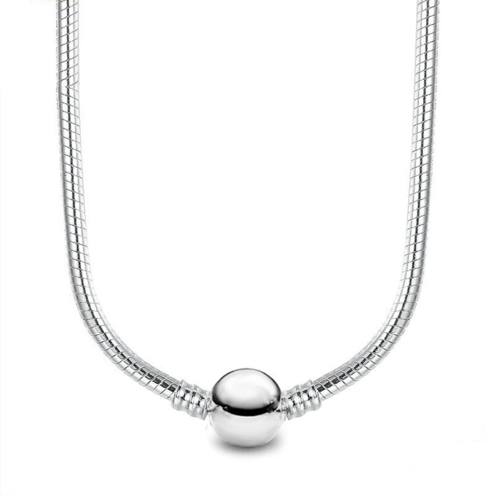45cm Threaded Snake Chain Necklace Trendy Elegant Design for Ladies Fashion Accessory