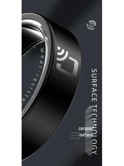 Inteligentny Pierścionek Ceramiczny NFC SmartHealth: Tętno, Poziom tlenu we krwi, Monitor snu, Wodoodporność IP68.
