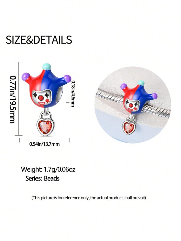 Charms Plata Copper Colors Clown Circus Beads Charm Pendant For Original Bracelet For Women Diy Jewelry Love Gift