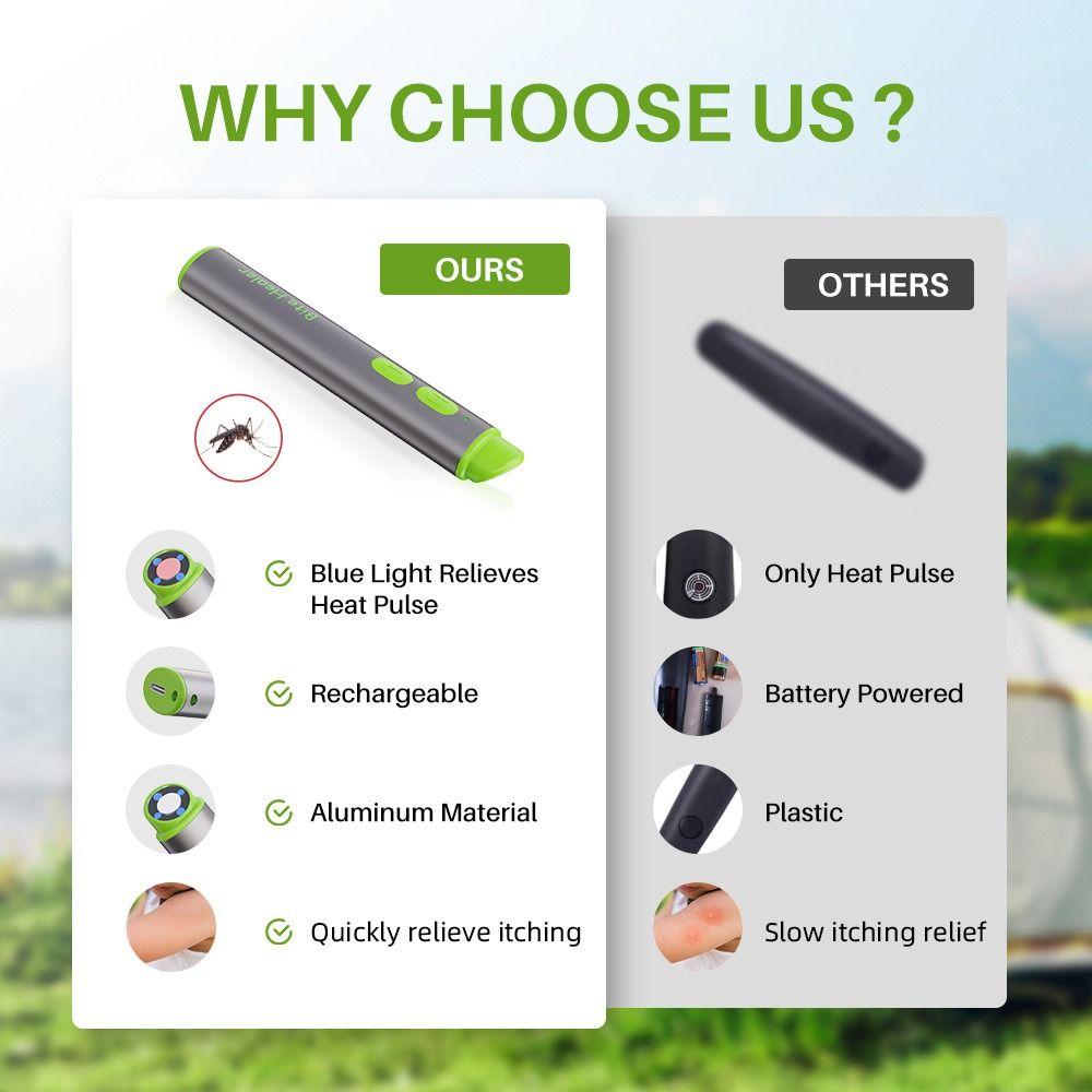 USB Úleva od bodnutí hmyzem Chemická léčba bez chemie Zařízení pro úlevu od svědění Běžná bodnutí hmyzem