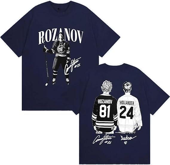 Movie Heated Rivalry Tshirt Retro Print Short Sleeve Loose Overshirt Hollander 24 Rozanov 81 Trendy TShirt