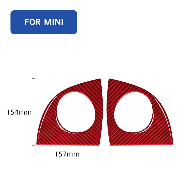 For Mini Cooper Hatch R50 R53 2002-2004 Car Dashboard Console Side Air Outlet Cover Trim Soft CarbonFiber Interior Sticker