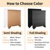 No Drill Blinds Stick On Curtains Blinds for Bedroom Kitchen Bathroom Windows Light Filtering Privacy Protection with Clips