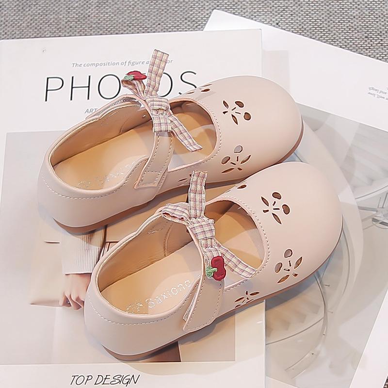

[Soft Sole Princess Shoes for Girls Casual Leather Flats Comfortable Chic Kids Loafers Spring Autumn] size 23 розовый