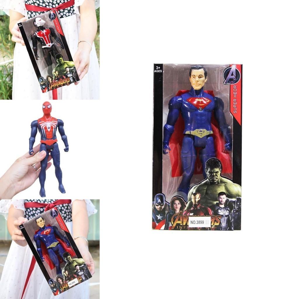 Atemberaubende Spiderman Hulk Iron Man Captain America Actionfigur Mit Hellem LED-Licht Ausgezeichnet Für Kindergeschenke Und Zum Ausstellen