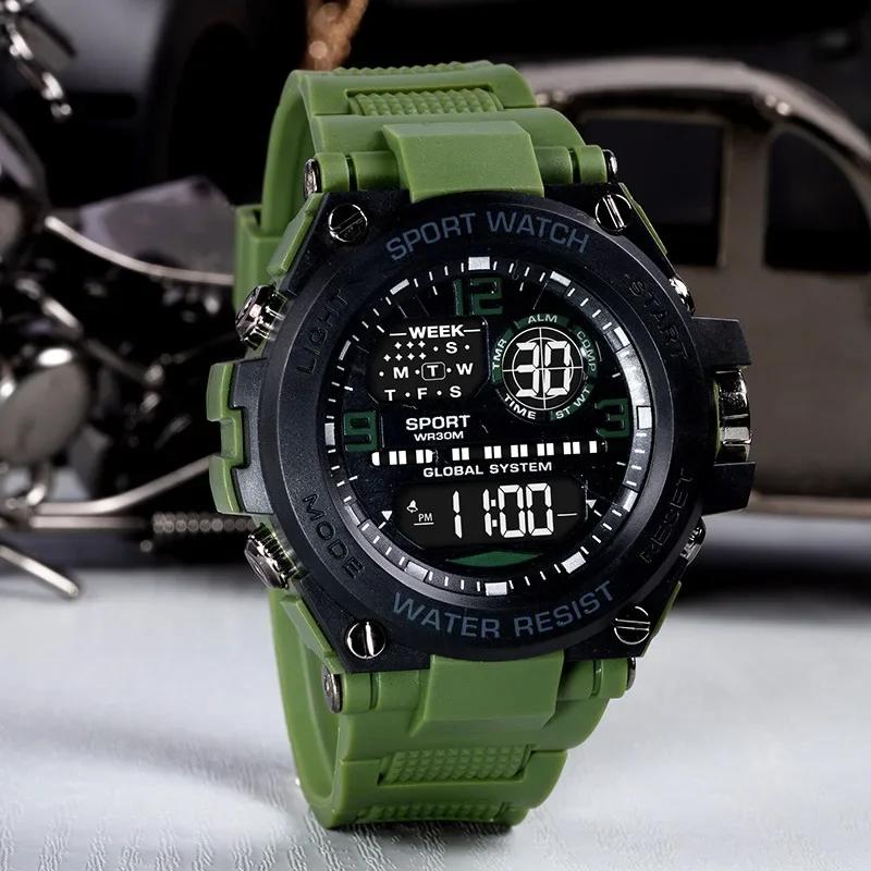 Top Luxury Electronic Watch for Man Outdoor Men's Sports Watches Stopwatch Waterproof Calendar Kids Digital Clock gift
