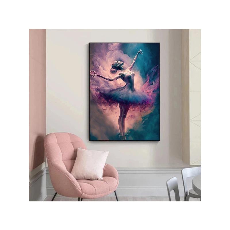 Ballerina Artwork Baller Girl Canvas Painting High Definition Modern Mural Dance Hall Home Decoration Color Pictures