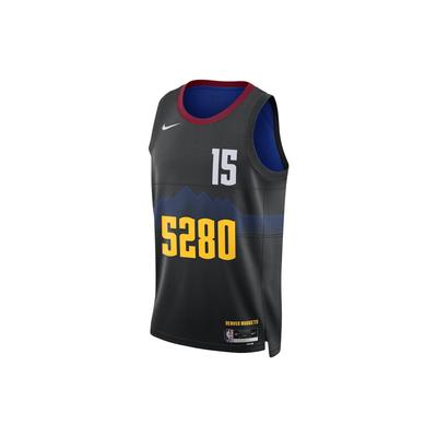 Nikola Jokić Denver Nuggets City Edition Digitaldruck Basketballtrikot 2023/24 Herren Tops Schwarz DX8500-011