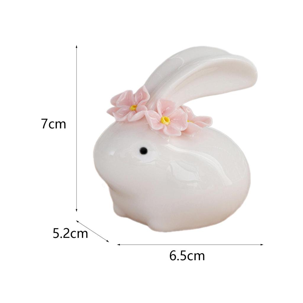 Rabbit Sculpture Collection Photo Prop Housewarming Gift Cute Ornament Animal Statue for Yard Garden Home Bookshelf Office