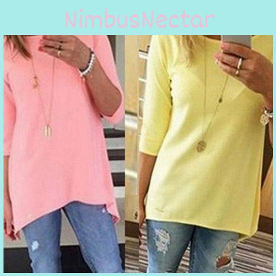 Chic Women's Fashion T-shirt With Medium Sleeves Perfect For Spring And Autumn