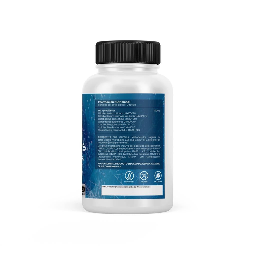 Probiótico | 60 Billones de CFU| Probióticos Microencapsulados para evitar su degradación | Mejora el Sistema Inmunológico | 120 Uds