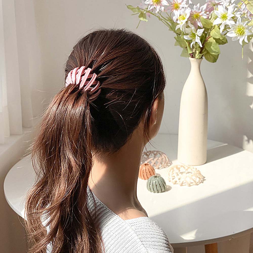 

Girls Hair Accessories Candy Color Ponytail Buckle Bird s Nest Bun Maker Hair Ring Hairstyle Tools зелёный