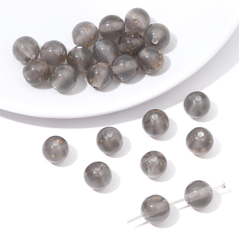 Resin Round Beads Pendant Charms for Jewelry Findings DIY Necklace Bracelet