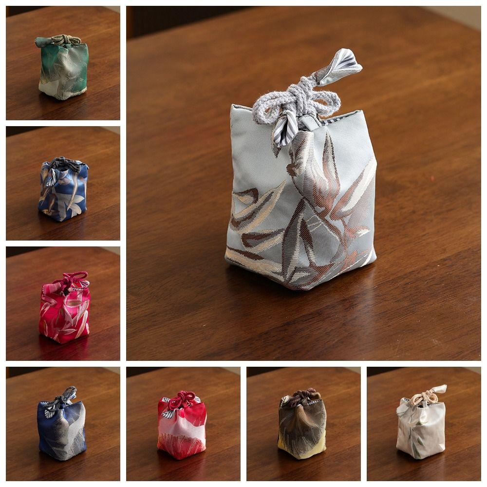 Chinese Style Teaware Storage Bag Breakage-proof Small Item Pouch Embroidered Handbag  Festival