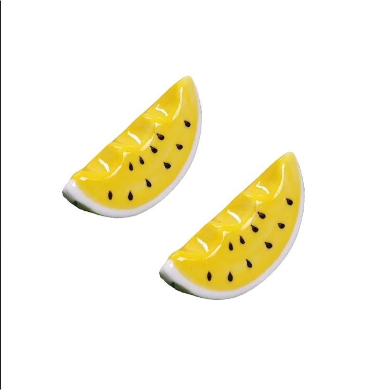 1/2/3pcs Creative Watermelon Ceramic Chopstick Rest Rack Tomato Chopstick Shelf Stand Pen Holder Tableware Table Decoration