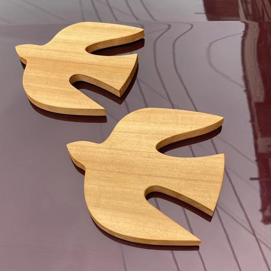 Wood Flying Birds Wall Decor Vintage Wooden Wall Hanging Pigeon Sculpture for Nursery Living Room Bedroom Farmhouse Wall Decor