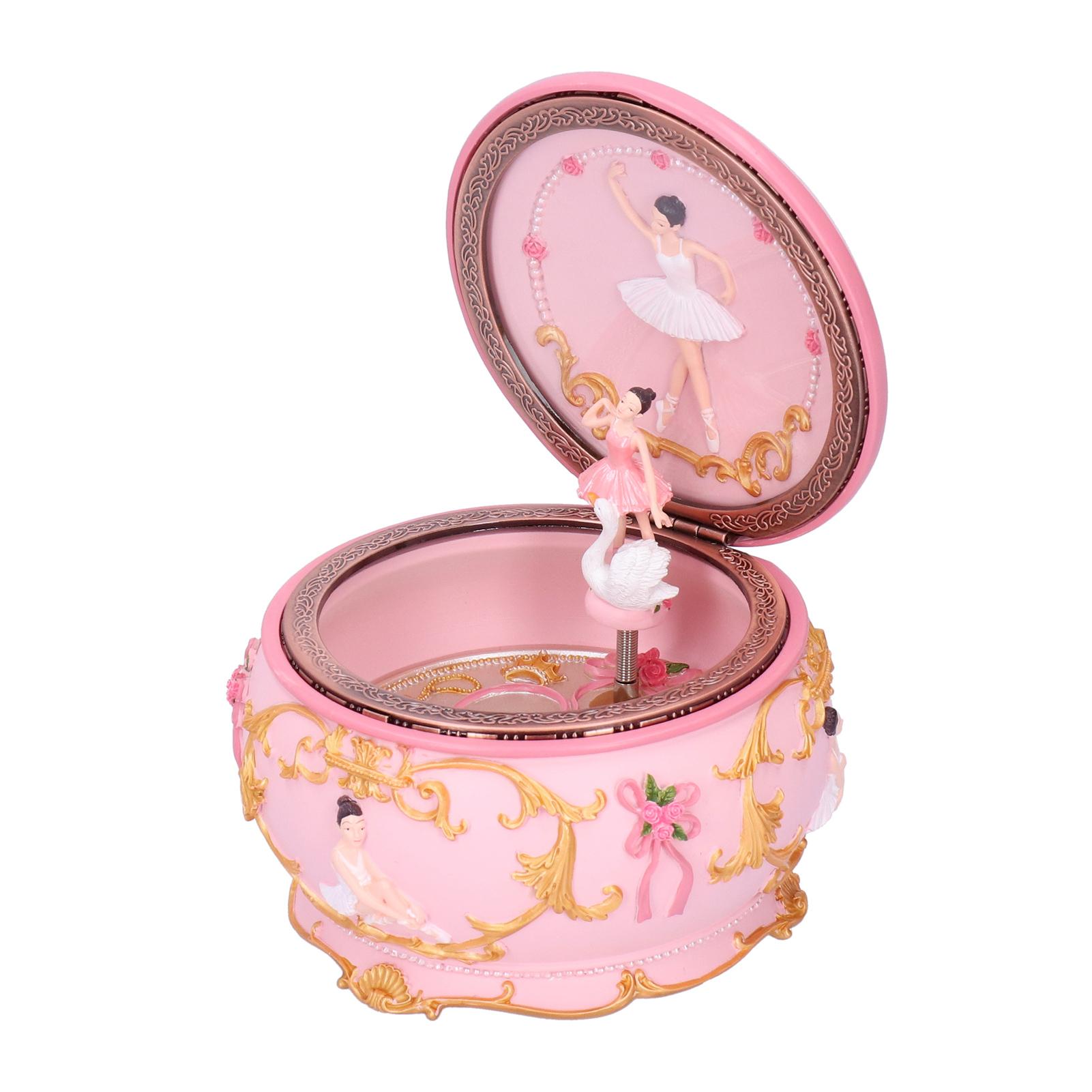 

Decoration Music Box Exquisite Music Box LED Music Box Figurine Rotation Exquisite Music Box Home Decoration Girls Birthday Gift розовый