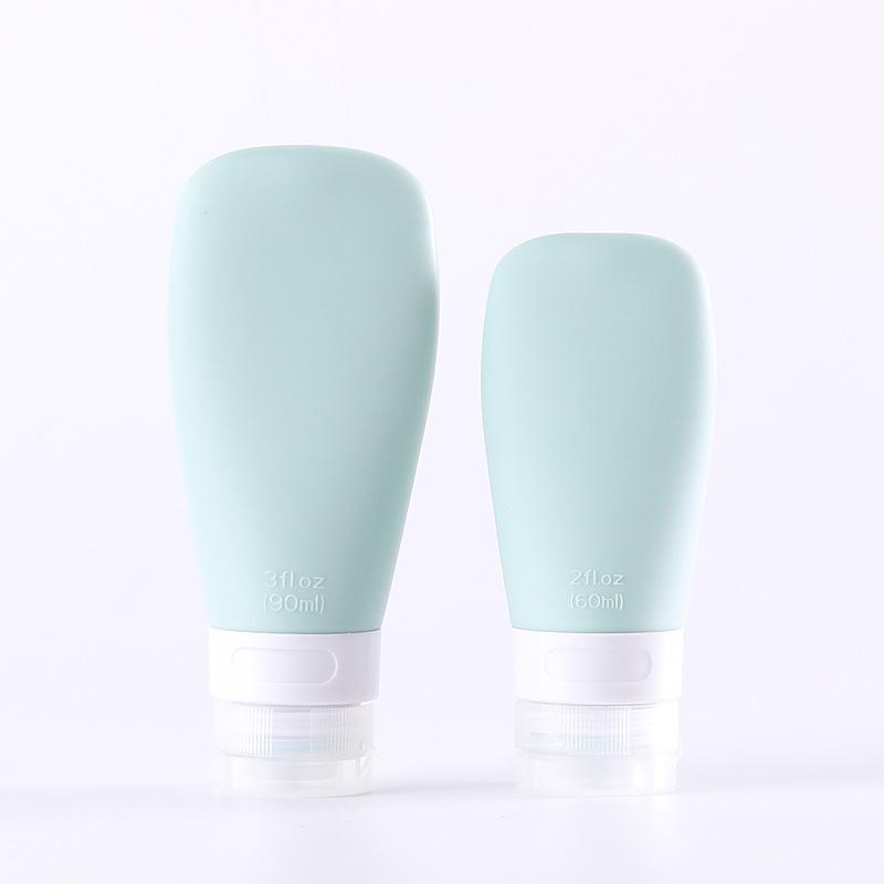 Travel Skincare Dispensing Bottle Set: Silicone Lotion & Toiletry Containers