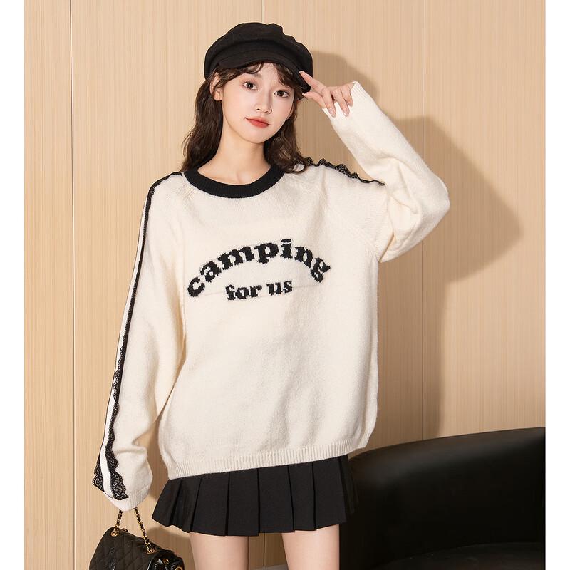 

TonLion Women s Color Block Striped Knit Sweater M