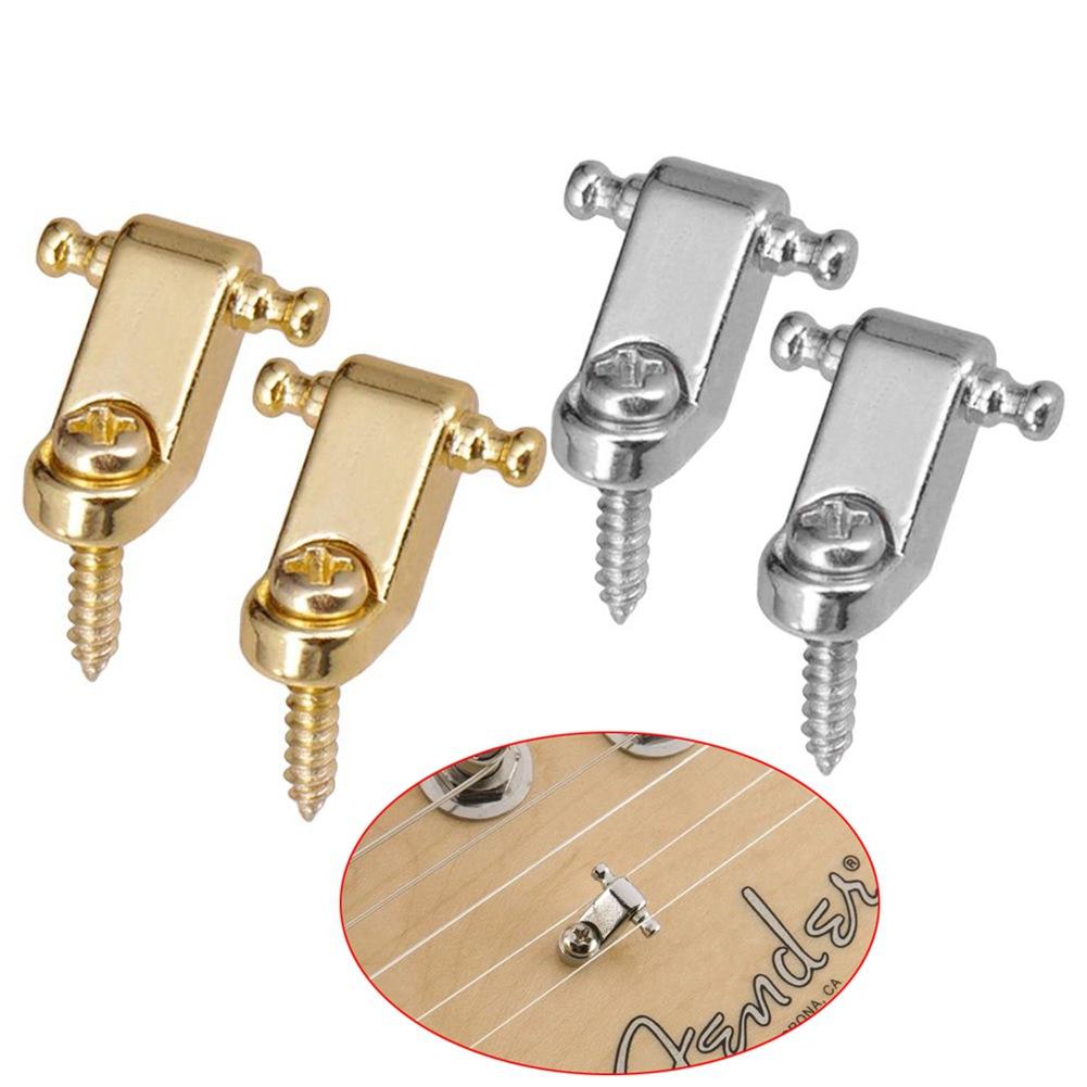 2 Electric Guitar Clasp String Holder for Fenders Strat Tele ST TL Silver/Gold