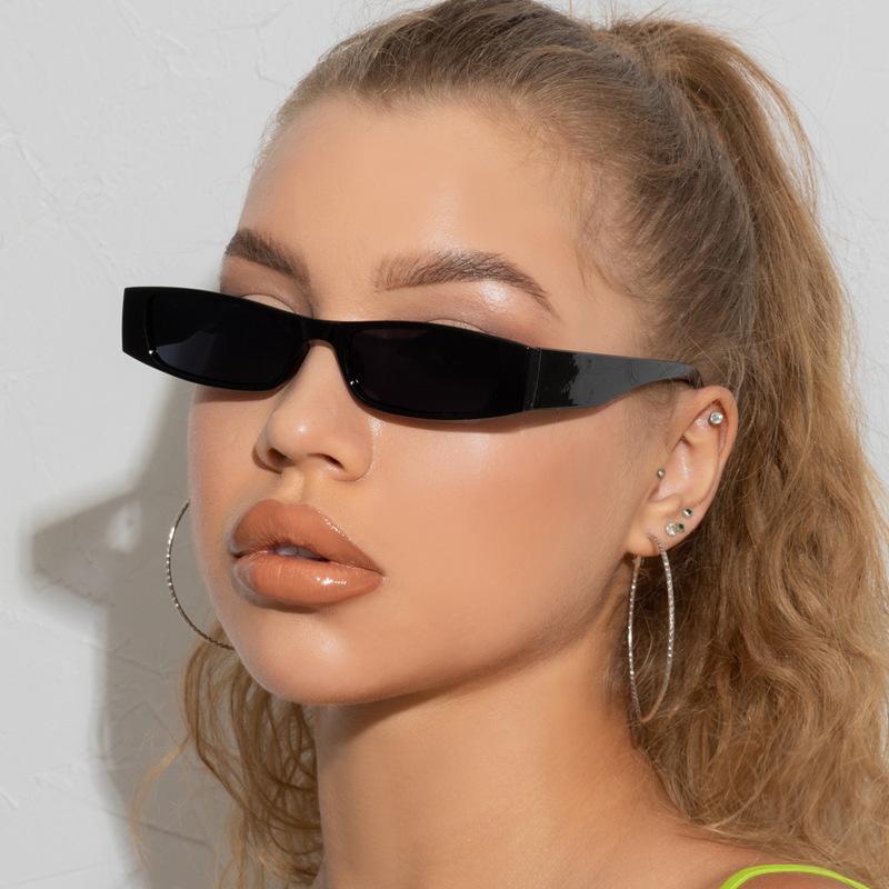 Vintage Small Rectangle Sunglasses Woman Retro Narrow Frame Square Sun Glasses Female Fashion Punk Hip Hop