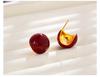 Retro Burgundy Christmas Stud Earrings for Women - Elegant Metal Design In Hong Kong Style