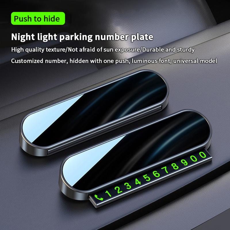 Car Phone Number Card Temporary Parking Card Plate Can Be Hidden Telephone Number Car Park Stop Automobile Accessories Styling