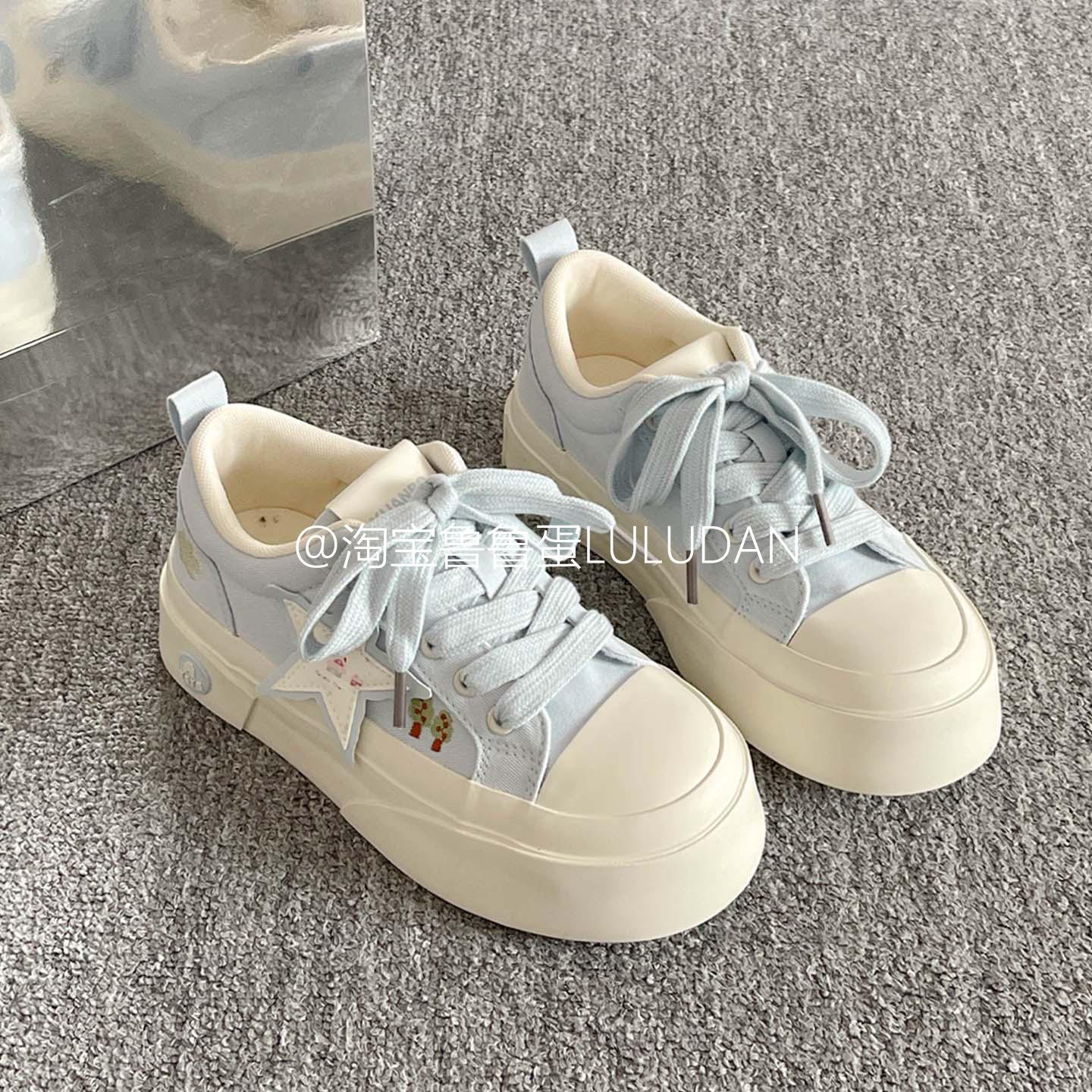 

Platform canvas shoes women s 2025 summer new breathable versatile explosive casual thin heightening little white sports shoes 40