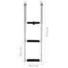 3 Step Telescopic Entry Ladder Stainless Steel