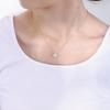 Lady Fashion Wedding Jewelry 14k Gold Plated Elegant Sterling Silver 925 Round Brilliant Cut Zircon Fine Necklace Jewellery