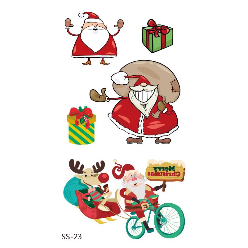 Christmas Fun Face Stickers: Children's Cartoon Tattoo Stickers
