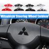 cyhk7 Car Steer Wheel Emblem Sticker Badge Interior Accessories For Mitsubishi 9 Ralliart X EX L200 Colt Outlander Pajero Lancer Cross