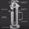 1L/1.5L Stainless Steel Glass Oil Strainer Pot Container Jug Storage Can With Filter Cooking Oil Pot For Kitchen Household Tools