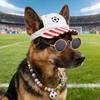Adjustable Dog Sunshade Hat Breathable Pet Sunglasses Set Pet Soccer Hat  Beach Vacation