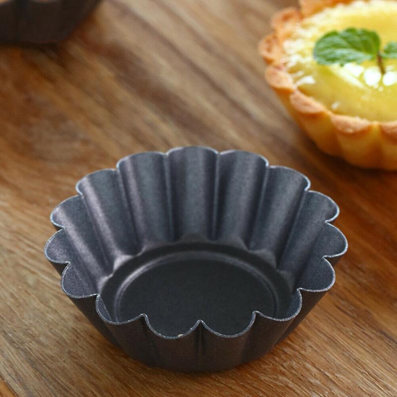12pcs/set Brioche Mold Egg Tart Baking Mould Carbon Steel Non Stick Pan