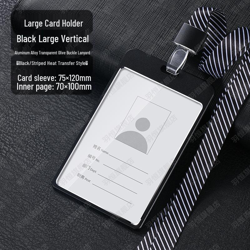 Mitarbeiter-Ausweishalter aus Aluminiumlegierung mit Lanyard