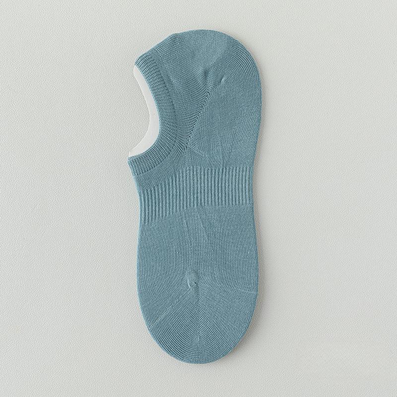 

Женские невидимые носки-лодочки, летние тонкие короткие носки из чистого хлопка, нескользящие носки до щиколотки, дышащие, удобные женские носки 5 Pairs светло-синий