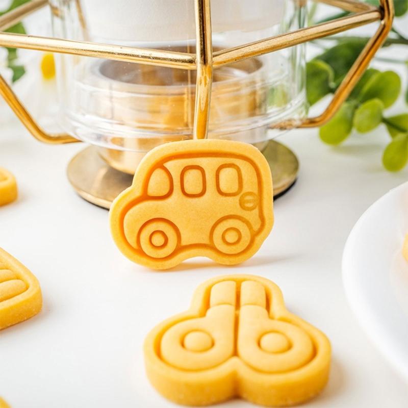 Educational Theme Plastic Cookie Cutters Molds School Cookie Stamps For Creative Baking With Children And Family Activity